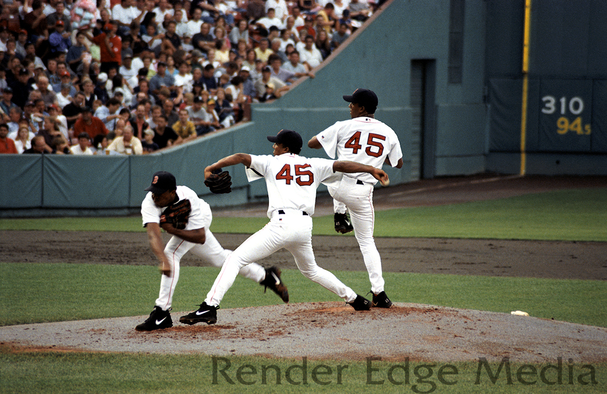 Pedro Martinez returns north of the border, fires first pitch to