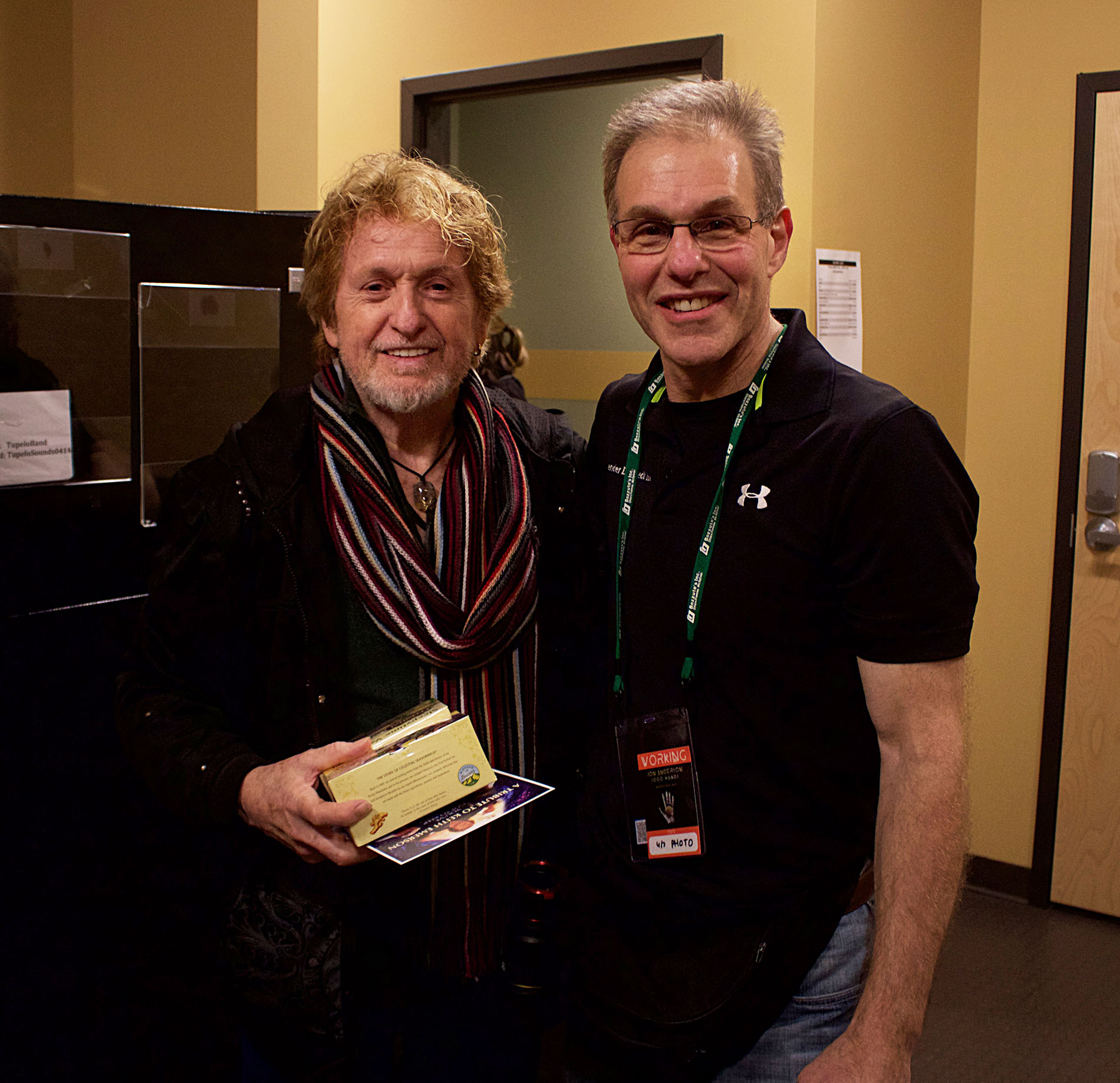 Jon Anderson and Elliot Gould at the Tupelo Music Hall, April 7, 2019