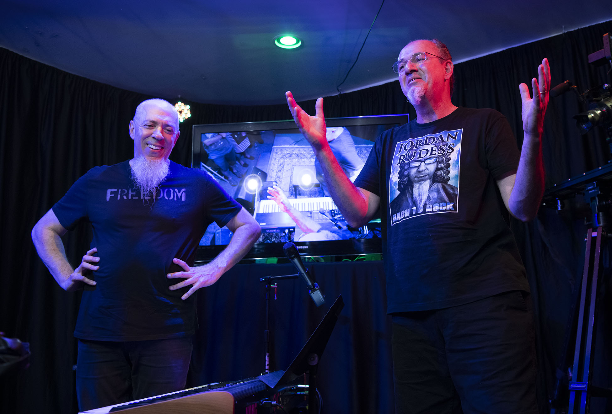 Jordan Rudess and Jerry LoFaro at the LoFaro Center of the Performing Arts, August 17, 2019