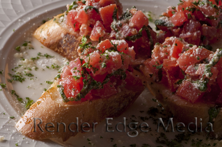 Bruschetta as prepared by Chef Andy Fass of Amelia's Restaurant in Gainesville, FL