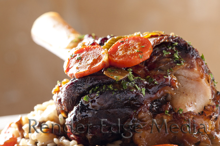 Lamb Shank as prepared by Chef Andy Fass of Amelia's Restaurant in Gainesville, FL