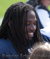 New England Patriots defensive back Brandon Meriweather in Training Camp versus the New Orleans Saints 2010.