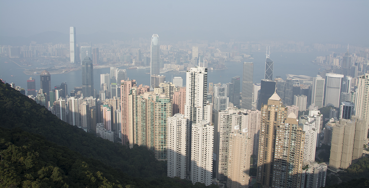 Hong Kong from The Peak before Photoshop.