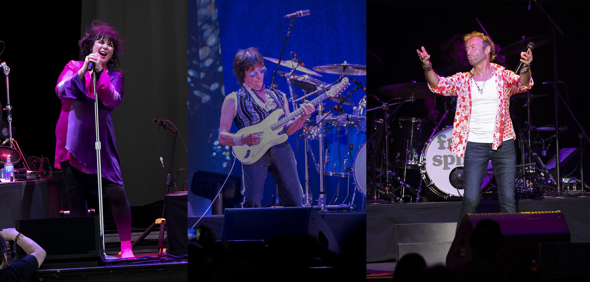 Ann Wilson, Jeff Beck and Paul Rodgers at the Blue Hills Bank Pavillion, Boston, MA August 3, 2018