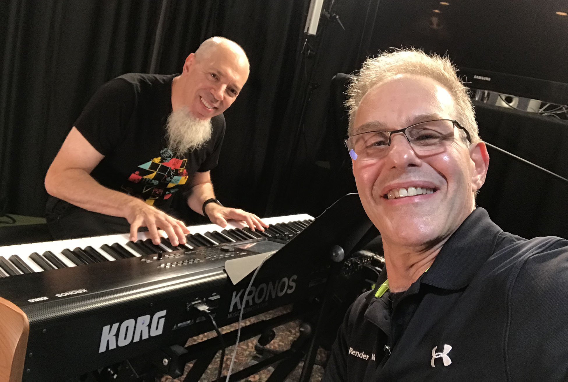 Jordan Rudess and Elliot Gould at the LoFaro Center of the Performing Arts, August 17, 2019