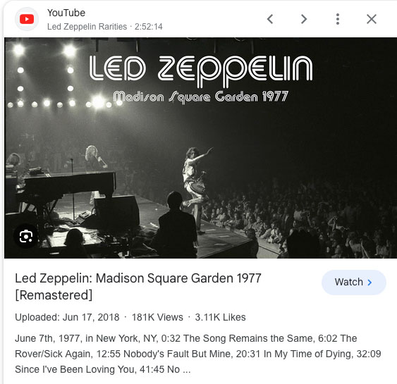 Led Zeppelin youtube thumbnail