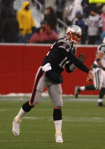 Tom Brady, quarterback of the New England Patriot against the New York Jets, 2007.