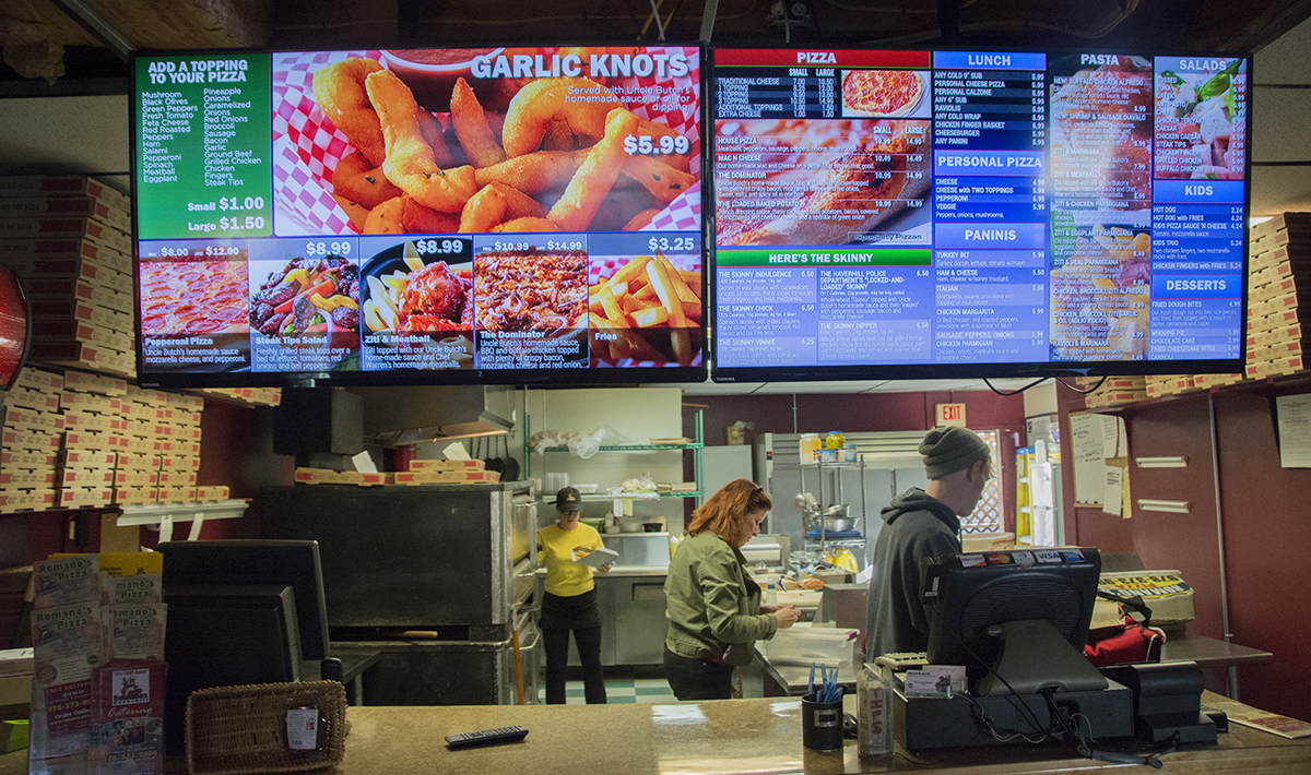 New Digital Menu Boards installed in Restaurant.