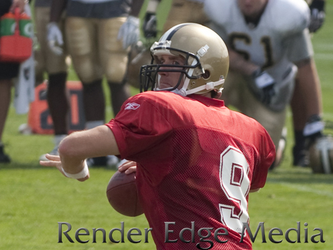 Drew Brees in Training Camp versus the New England Patriots 2010.