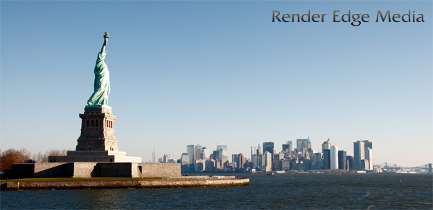 Statue of Liberty and NY City Skyline.