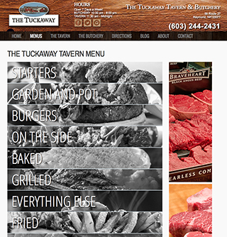 Renovated Tuckaway Tavern and Butchery website